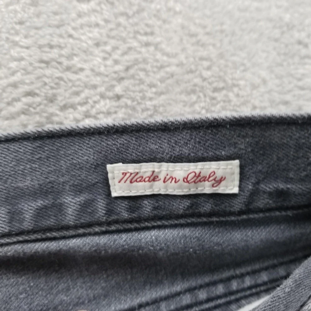 True Religion Jeans Mens 34x32 Gray Rocco Slim Straight‎ Charcoal Made In Italy